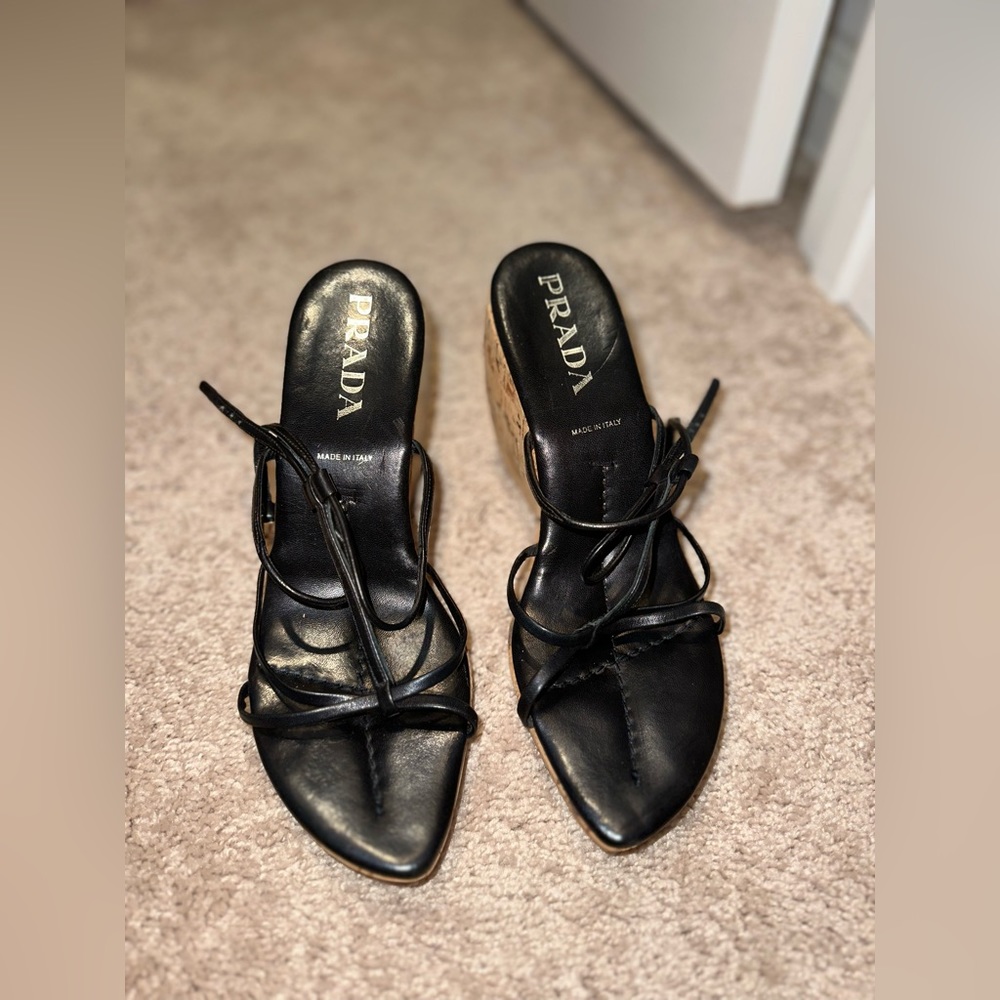 Prada Cork Wedges
